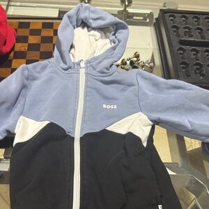 Boss Kids Blue and Black Hoodie